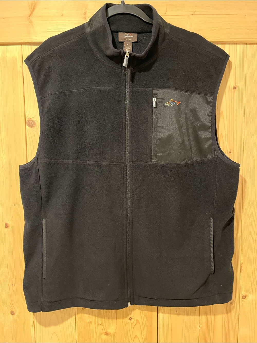 Greg Norman Collection for Tasso Elba Black Men’s Fleece Vest Black Large